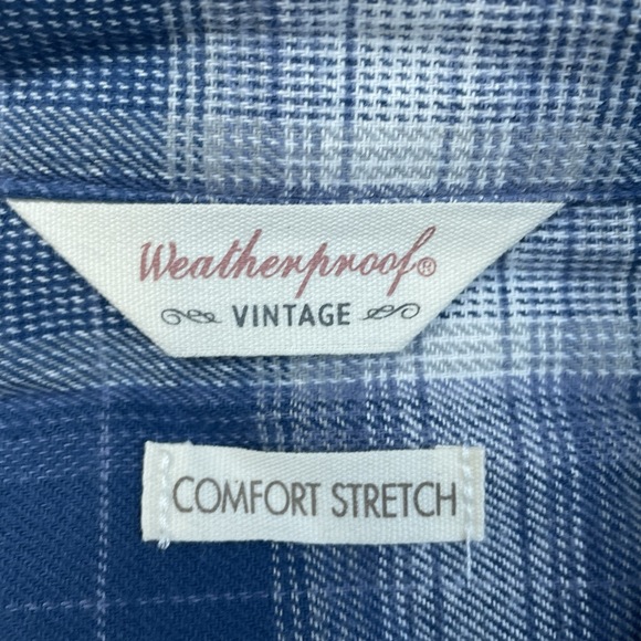 Weatherproof Women's XL Plaid Blouse Blue e0783 - Picture 3 of 9